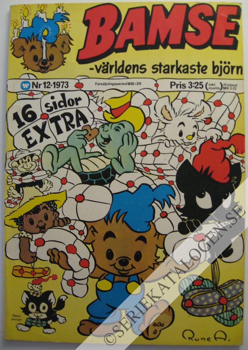 Framsida på Bamse - världens starkaste björn #12 (1973)