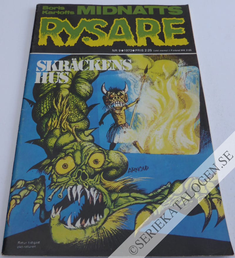 Framsida på Boris Karloffs Midnattsrysare #9 (1973)