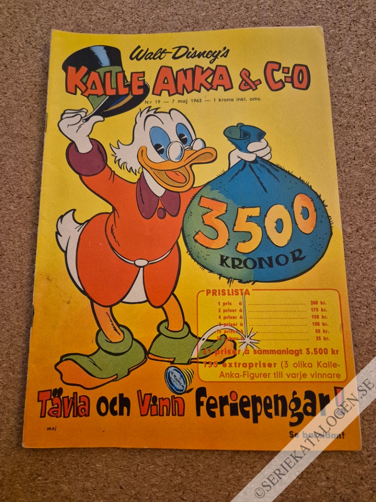 Framsida på Kalle Anka & C:o #19 (1963)