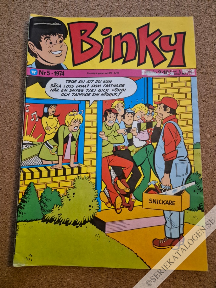 Framsida på Binky #5 (1974)