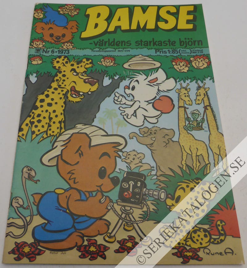 Framsida på Bamse - världens starkaste björn #6 (1973)