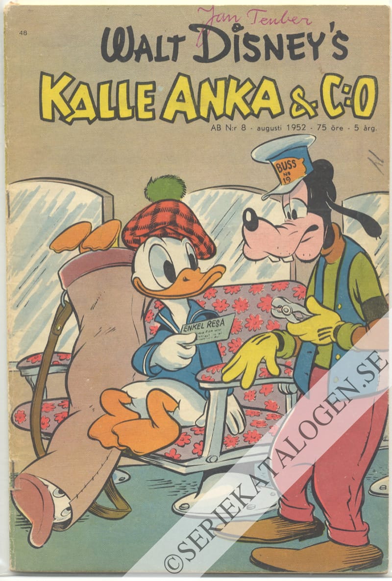 Framsida på Kalle Anka & C:o #8 (1952)