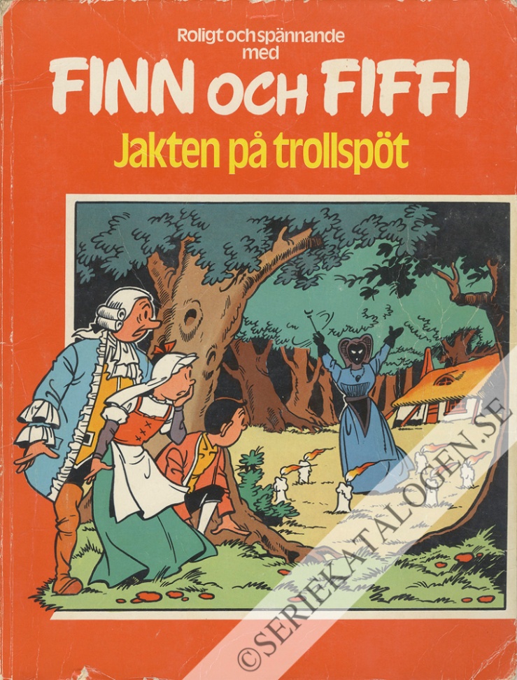 Framsida på Finn och Fiffi #45 - Jakten på trollspöt (1979)