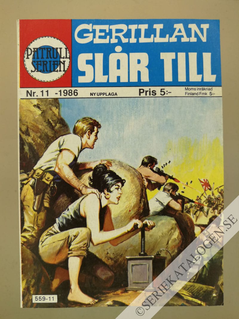 Framsida på Patrullserien #11 - Gerillan slår till (1986)