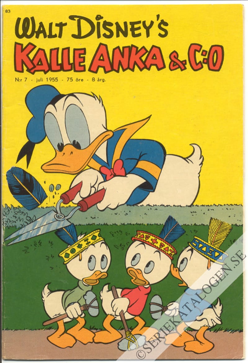 Framsida på Kalle Anka & C:o #7 (1955)