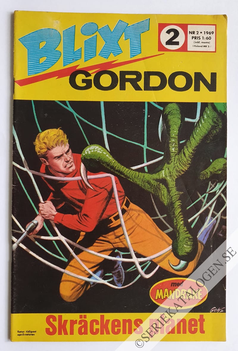 Framsida på Blixt Gordon #2 (1969)