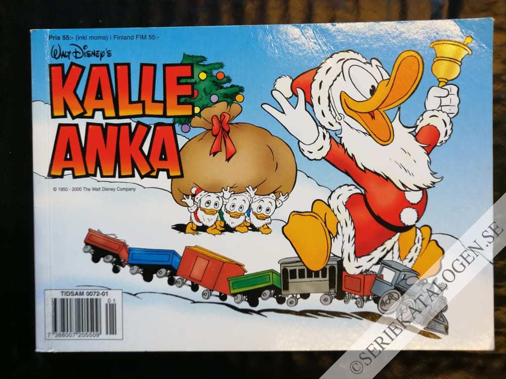 Framsida på Kalle Ankas julbok (2000)
