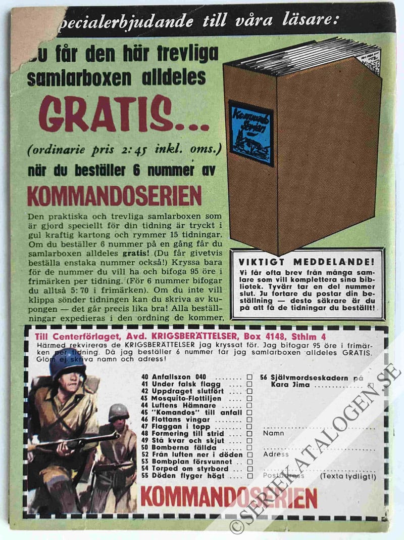 Baksida på Framåt commandos! (1965)