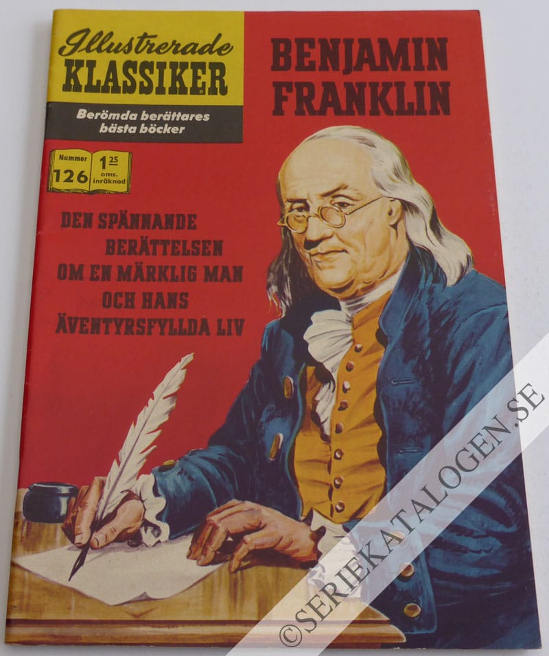 Framsida på Illustrerade Klassiker #126 - Benjamin Franklin (1961)
