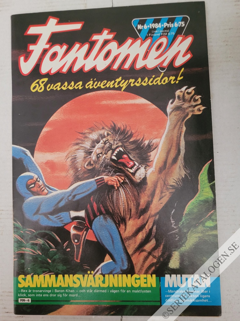 Framsida på Fantomen #6 (1984)