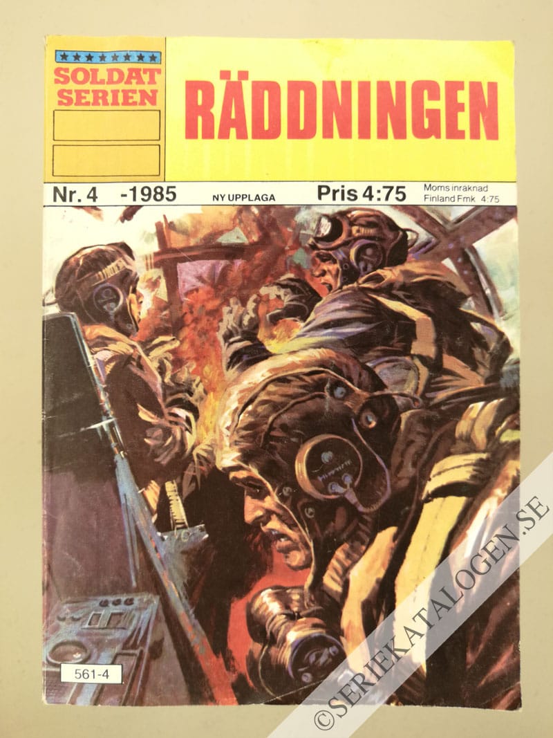 Framsida på Soldatserien #4 - Räddningen (1985)