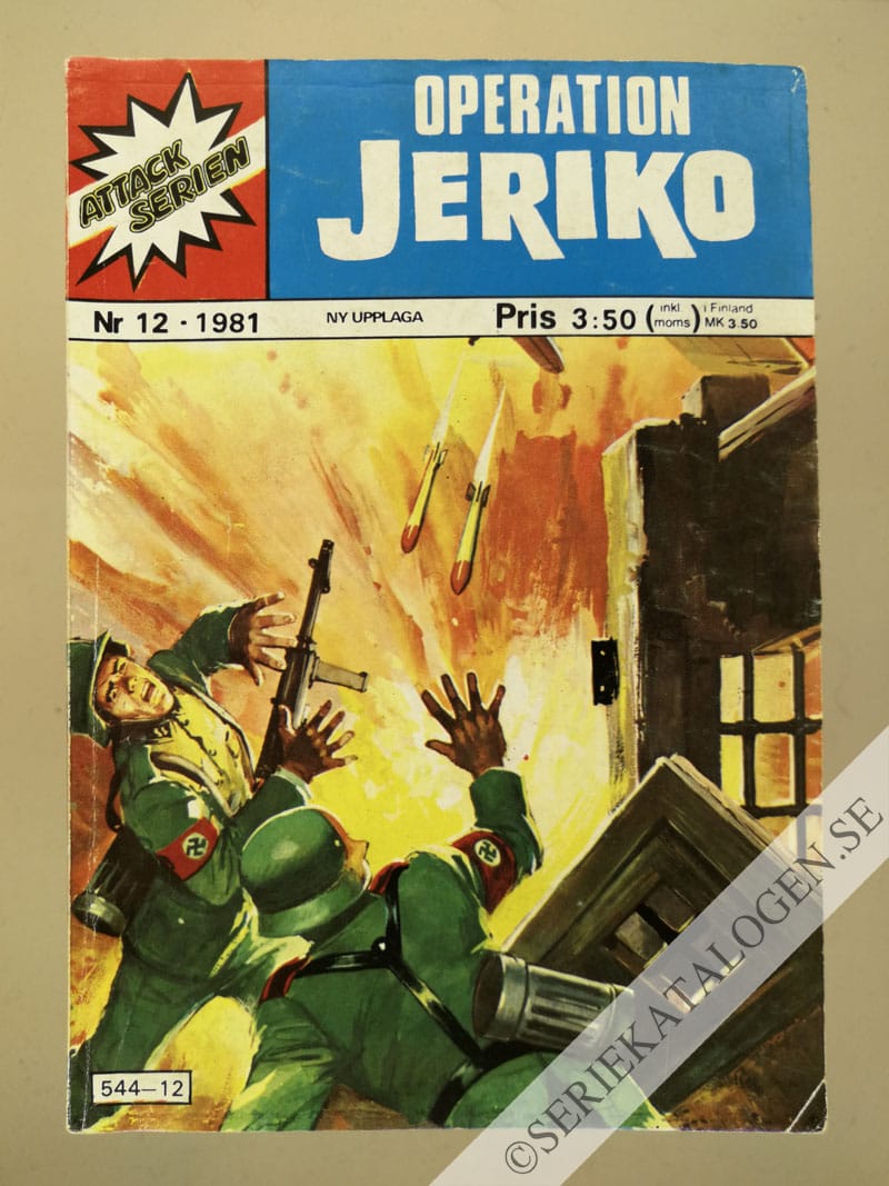 Framsida på Attackserien Operation Jeriko (1981)