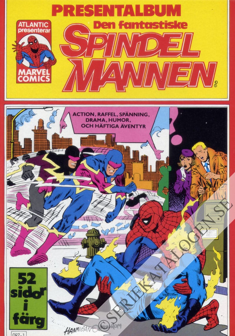 Framsida på Spindelmannen (Jättealbum, Presentalbum) "Presentalbum" (1983)