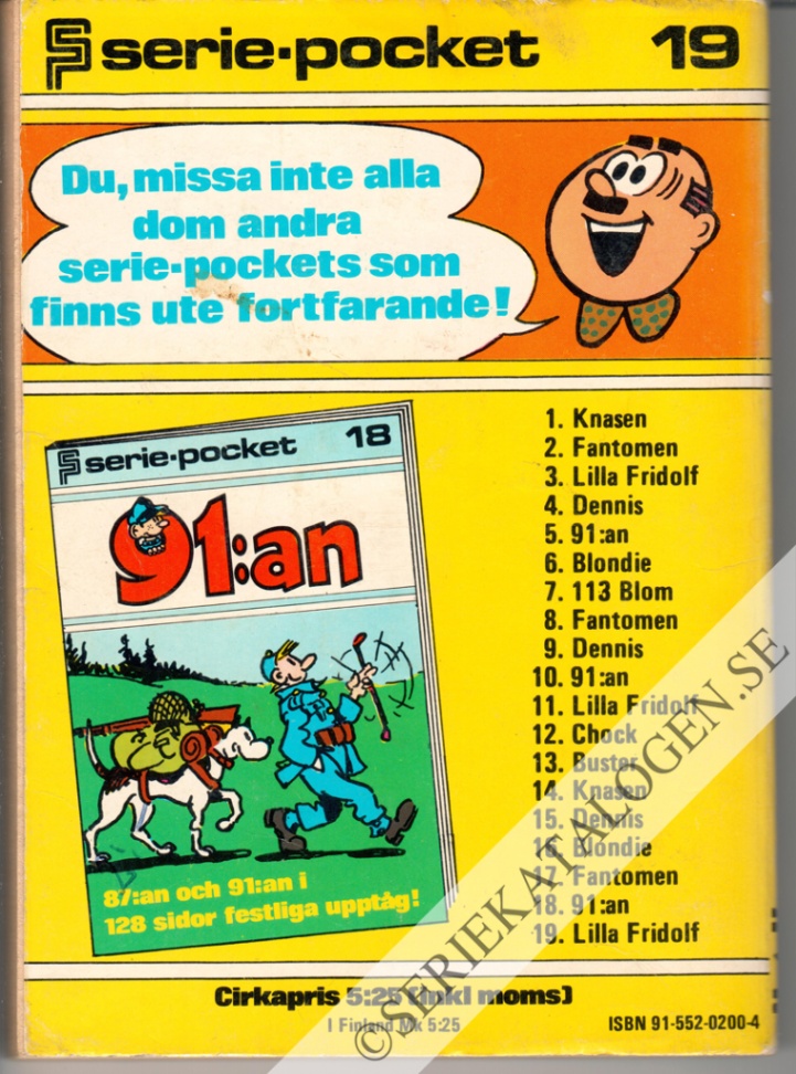 Baksida på Lilla Fridolf (1974)