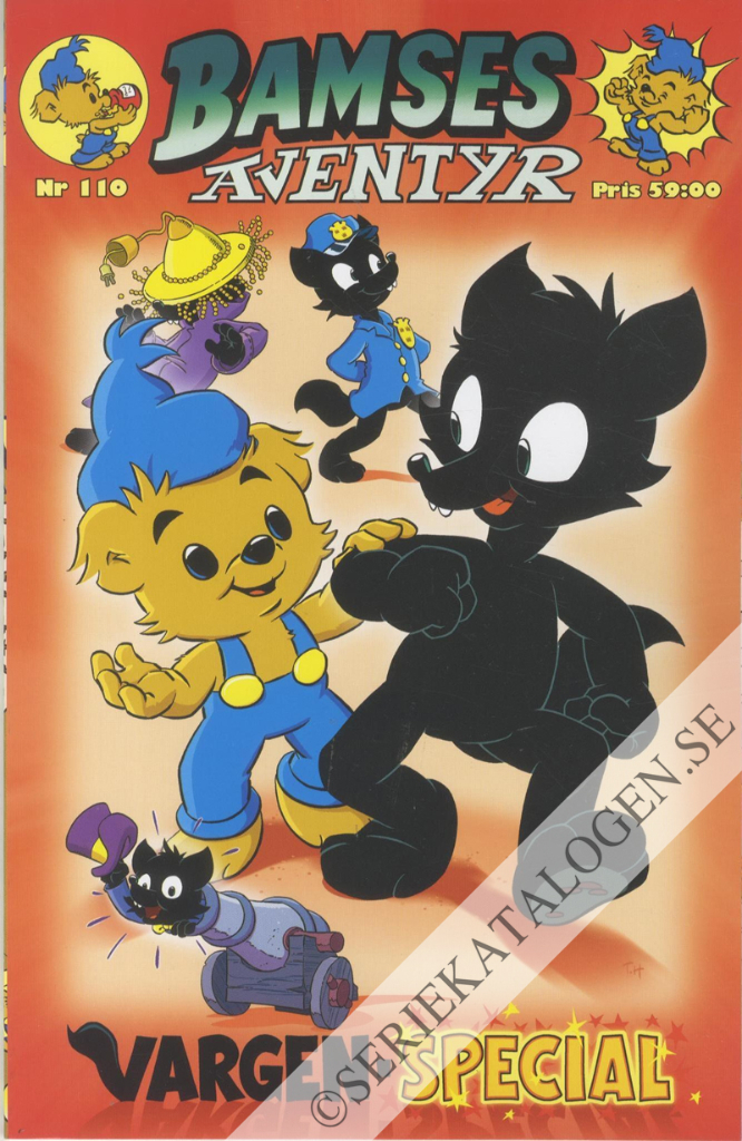 Framsida på Bamses äventyr Vargen special (2024)