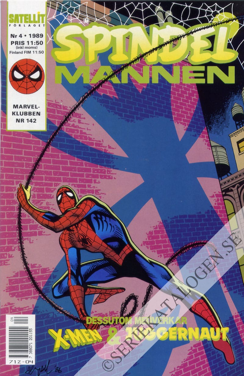 Framsida på Spindelmannen #4 (1989)