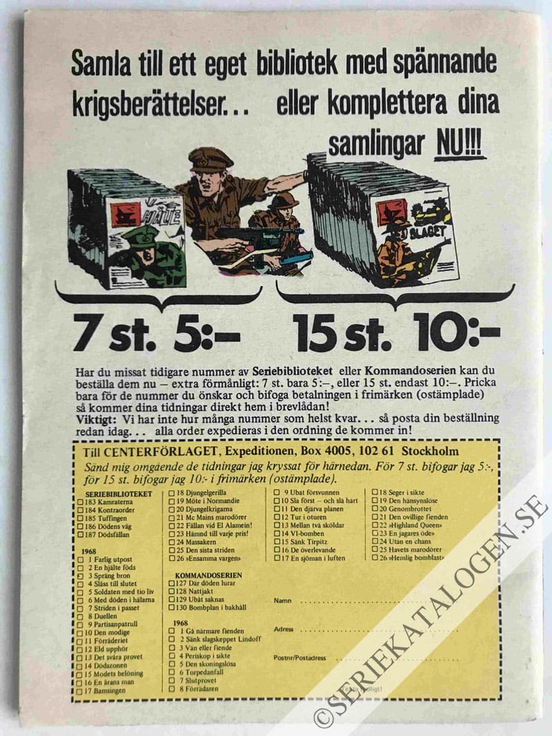 Baksida på Den misslyckade flygaren (1969)