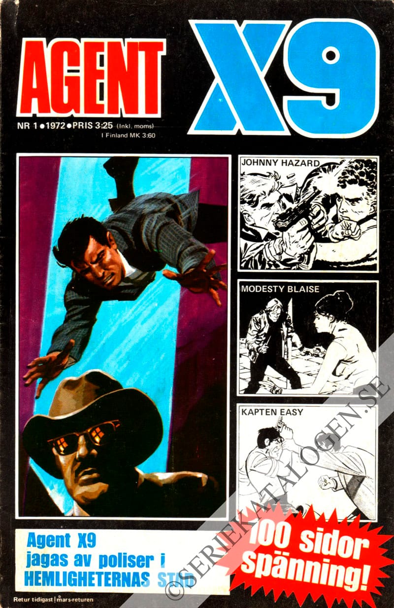 Framsida på Agent X9 #1 (1972)