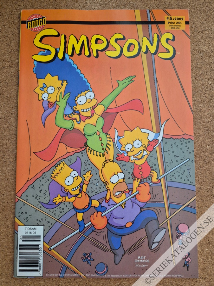 Framsida på Simpsons #5 (2002)