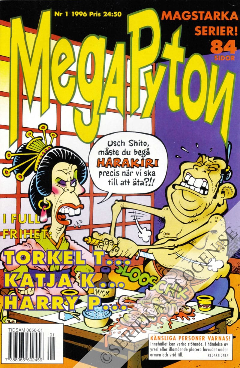 Framsida på MegaPyton #1 (1996)