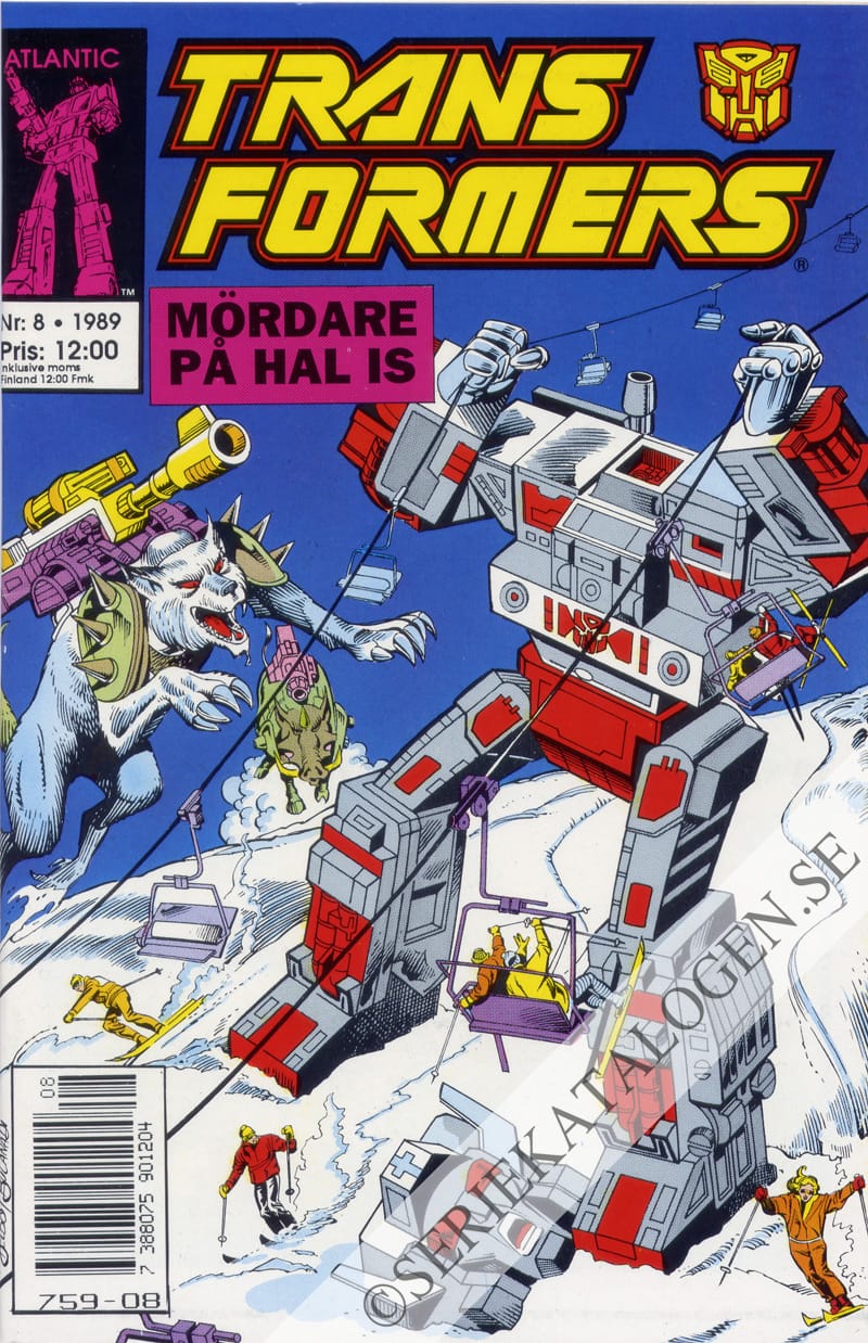 Framsida på Transformers #8 (1989)