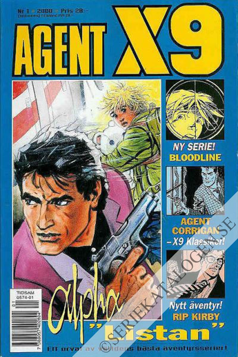 Framsida på Agent X9 #1 (2000)
