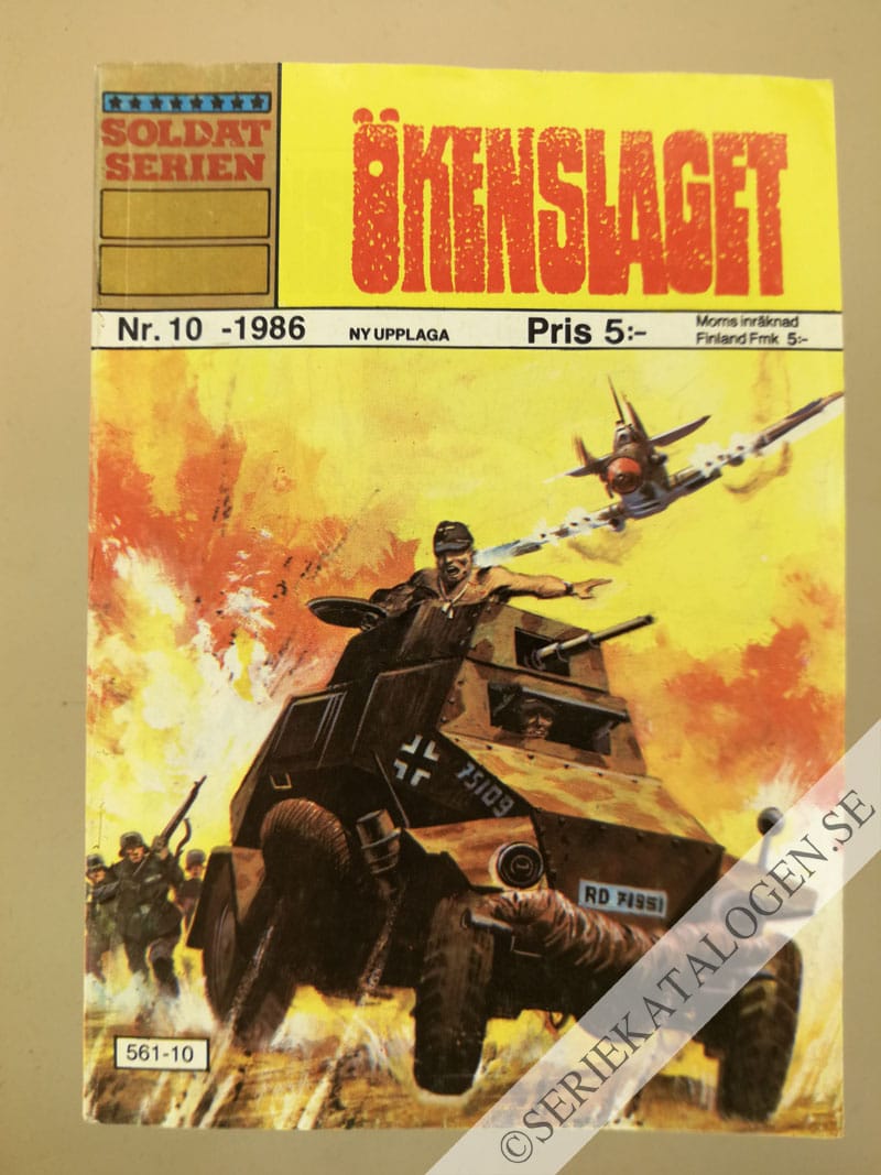 Framsida på Soldatserien #10 - Ökenslaget (1986)