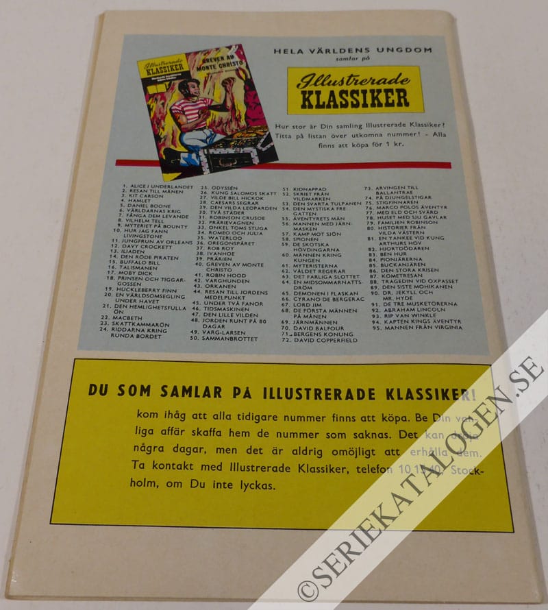 Baksida på Sjörövare (1960)