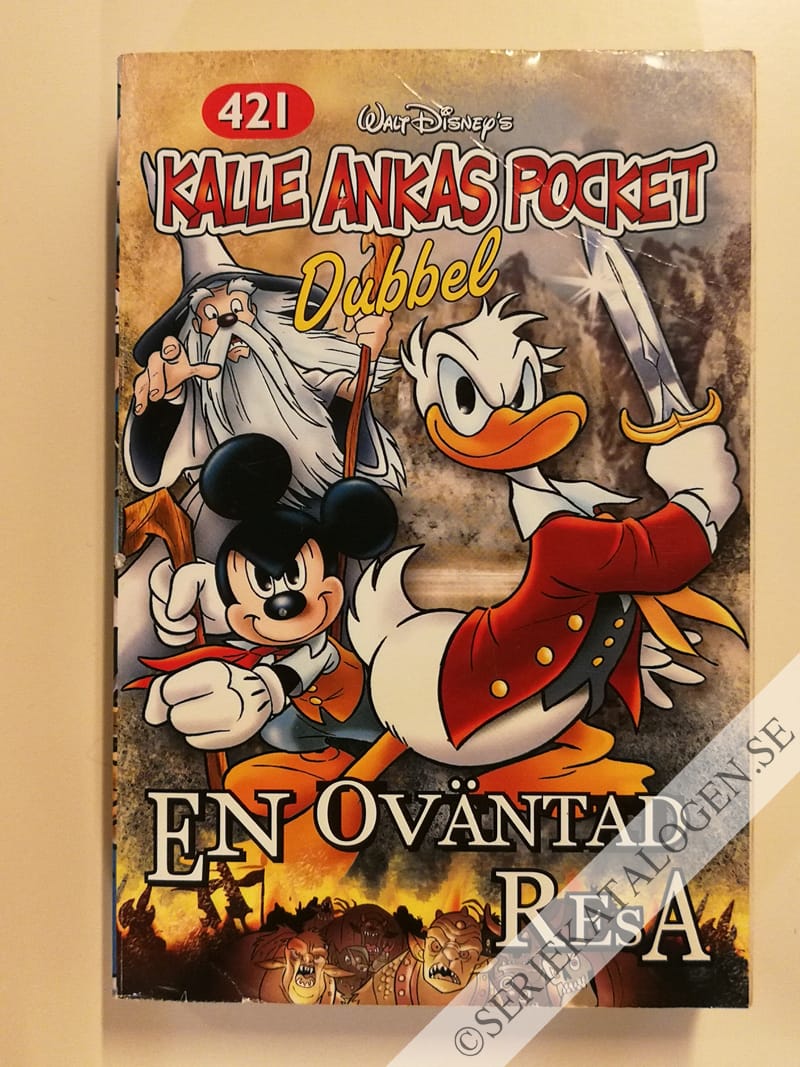 Framsida på Kalle Ankas pocket #421 - En oväntad resa (2013)