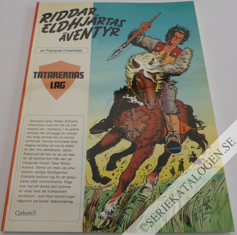 Framsida på Riddar Eldhjärtas äventyr Tatarernas lag (1976)