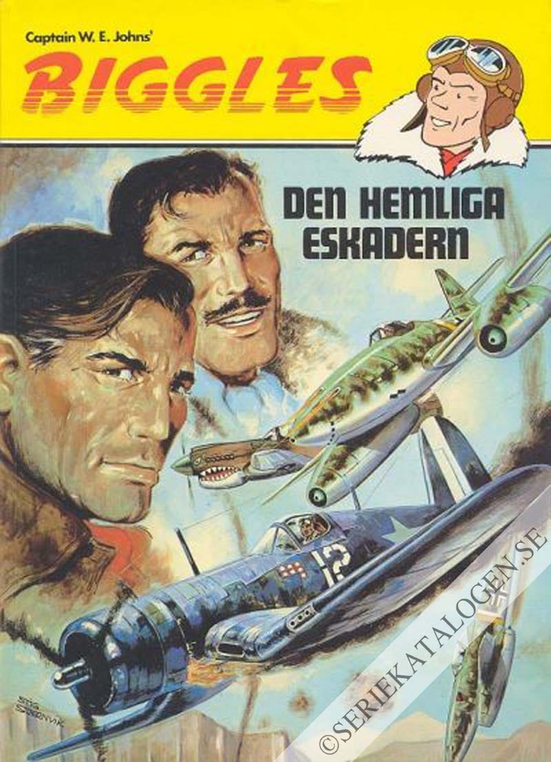 Framsida på Biggles Den hemliga eskadern (1984)