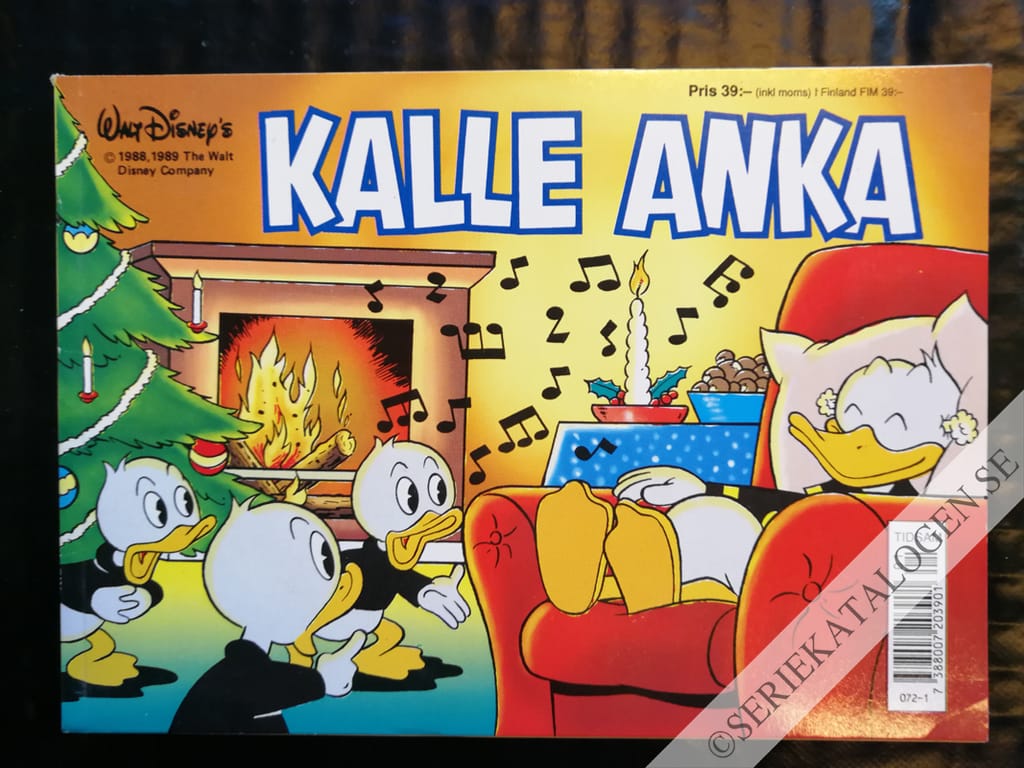 Framsida på Kalle Ankas julbok # (1992)