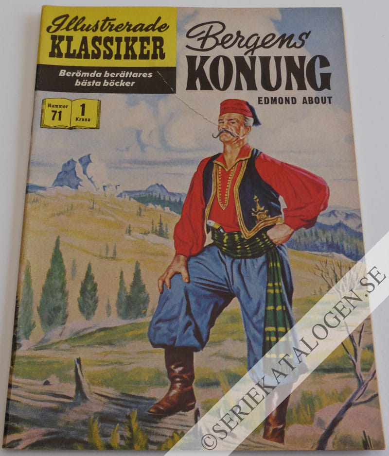 Framsida på Illustrerade Klassiker #71 - Bergens konung (1958)