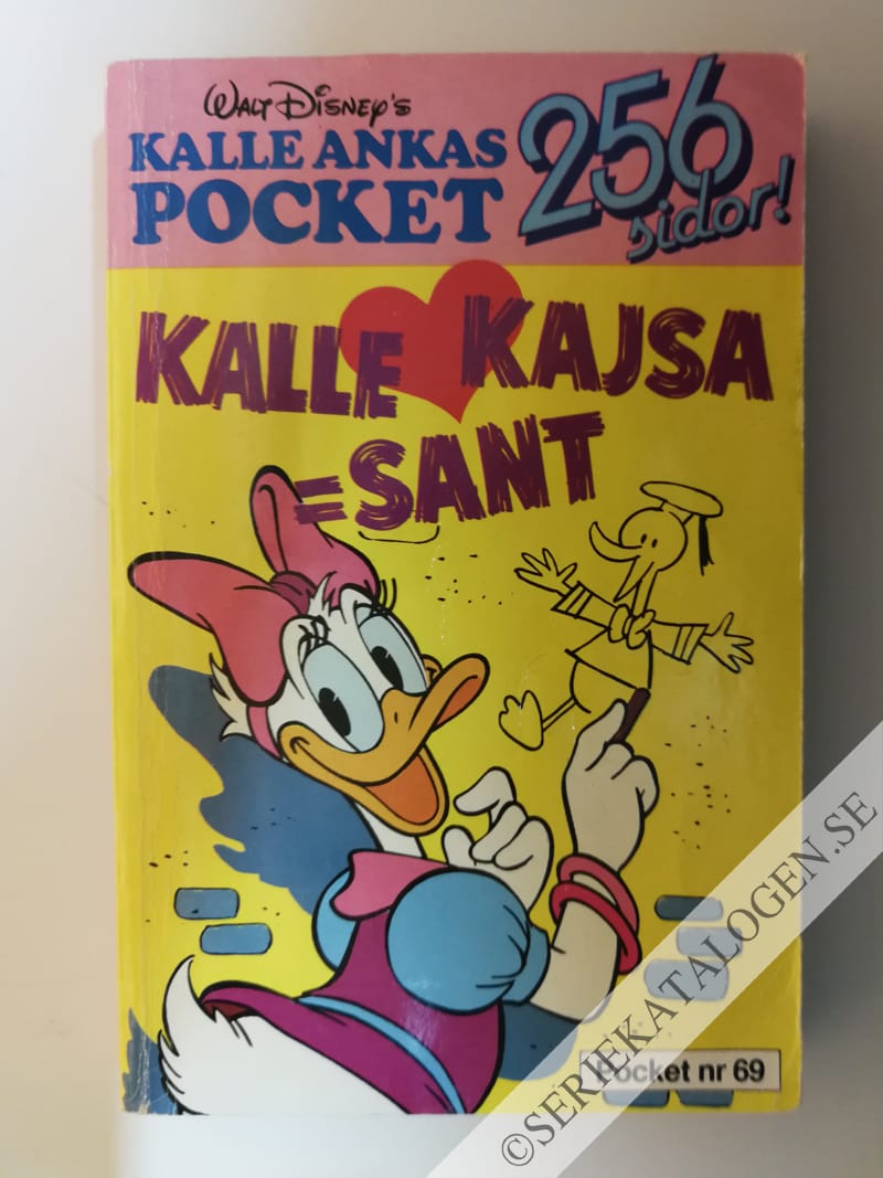 Framsida på Kalle Ankas pocket Kalle + Kajsa = sant (1986)