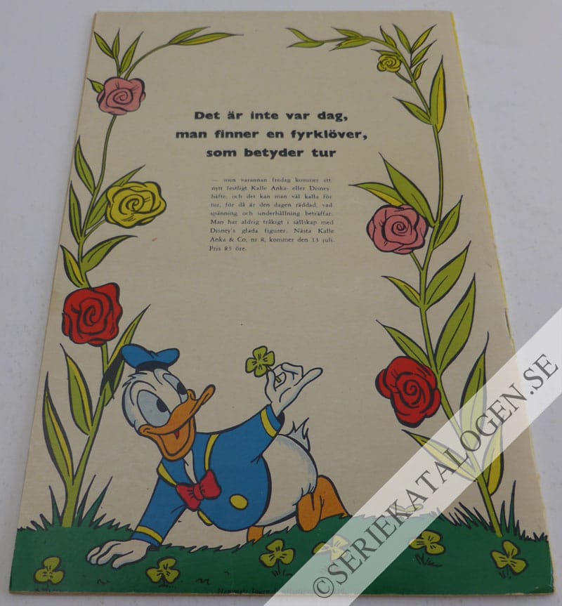 Baksida på Kalle Anka och det gamla slottet (1956)