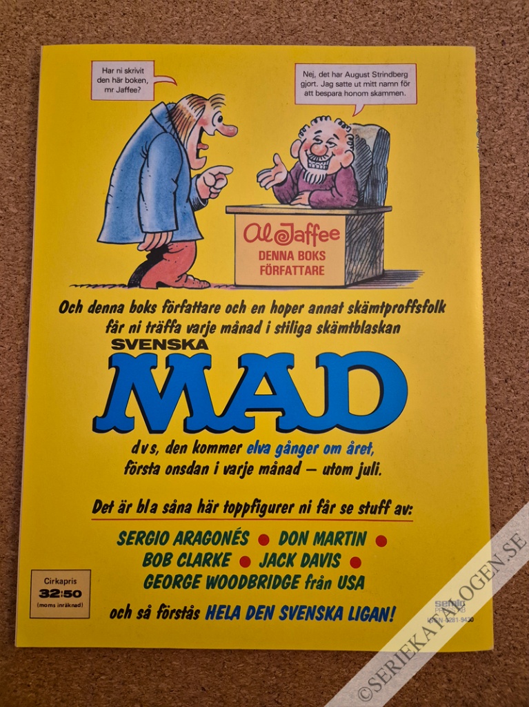 Baksida på MAD's Al Jaffee sänder sina värsta avsnoppande svar på dumma frågor (1987)