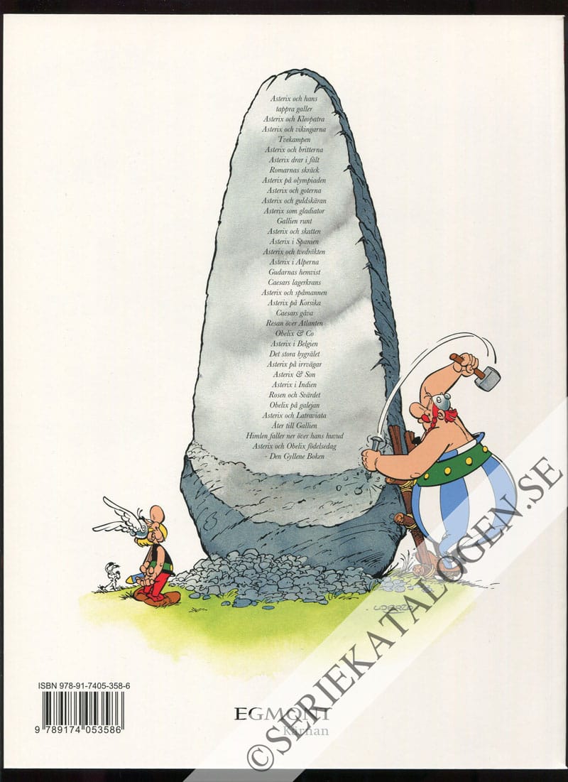 Baksida på Asterix & Obelix födelsedag - den gyllene boken (2009)