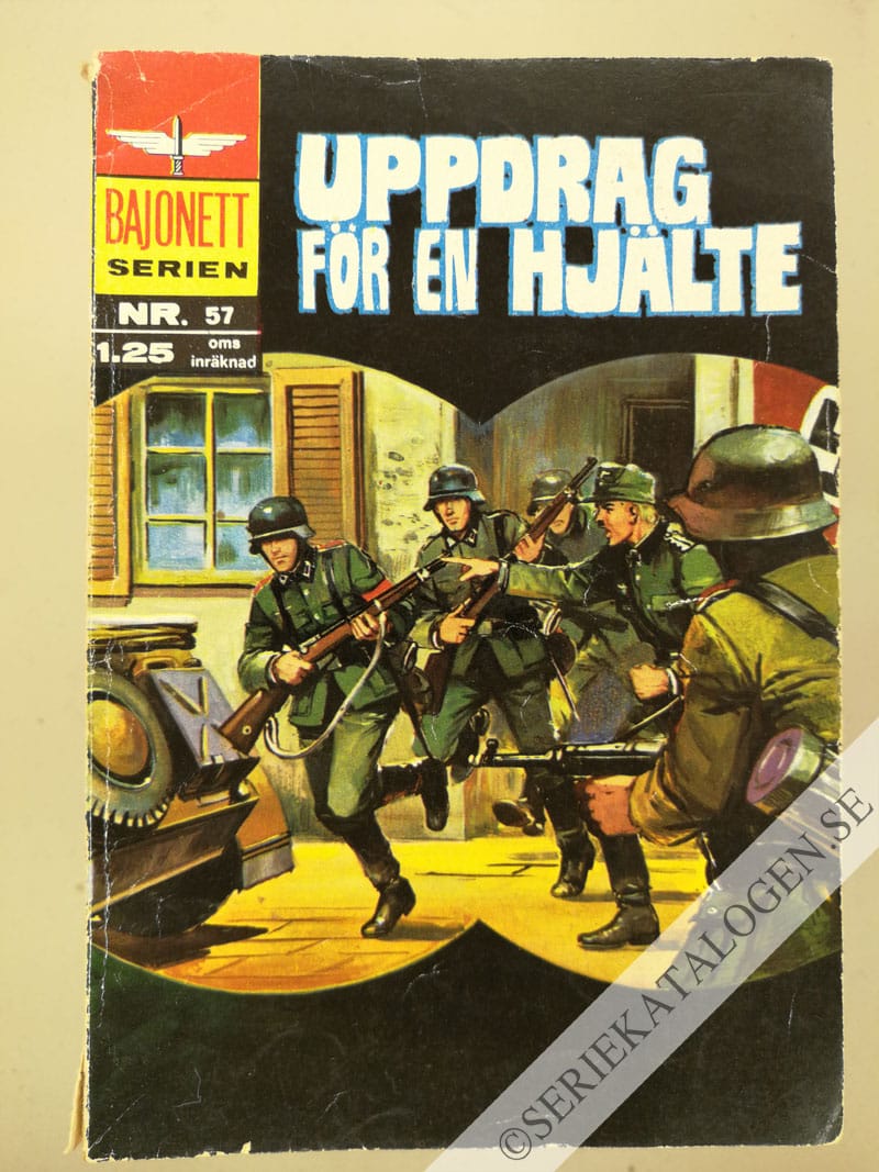 Framsida på Bajonettserien Uppdrag för en hjälte (1969)