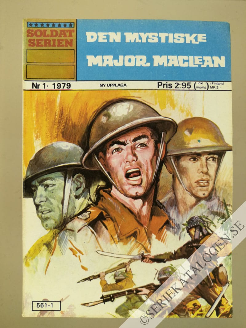 Framsida på Soldatserien #1 - Den mystiske Major MacLean (1979)