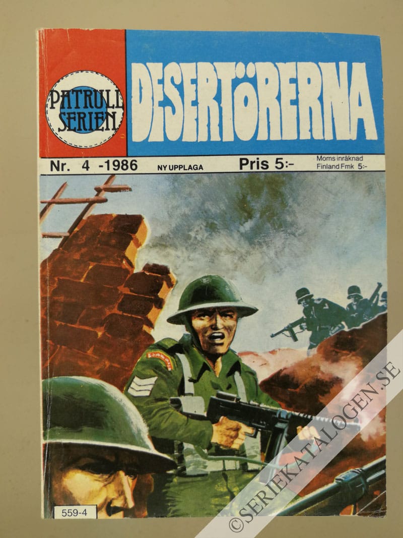 Framsida på Patrullserien #4 - Desertörerna (1986)