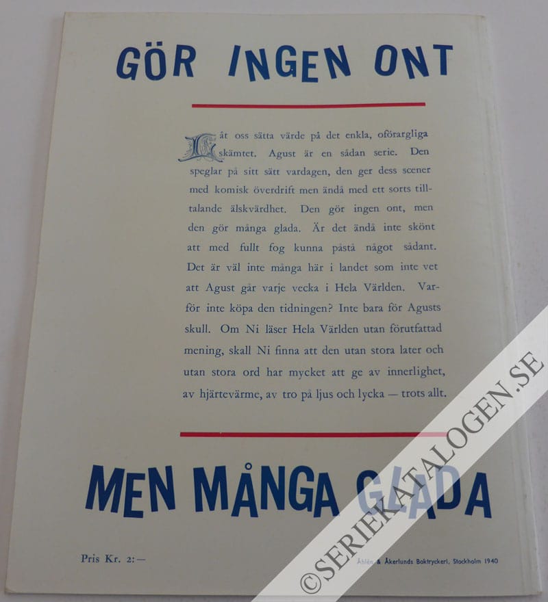 Baksida på Hemma hos ett av Sveriges mest kända herrskap (1940)