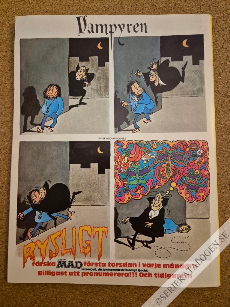 Baksida på Svenska MAD's stora skräckpajare (1989)