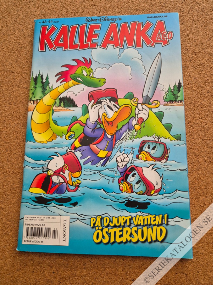 Framsida på Kalle Anka & C:o #43-44 - På djupt vatten i Östersund (2024)
