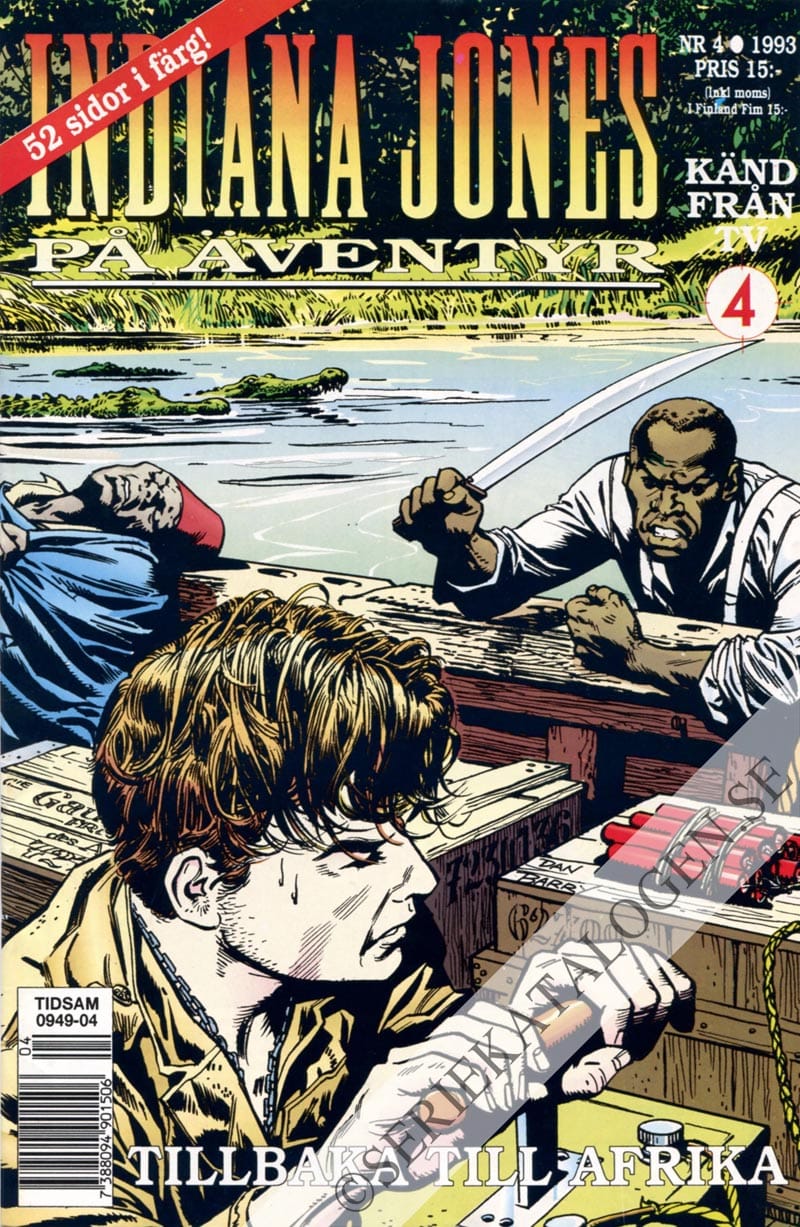 Framsida på Indiana Jones på äventyr Tillbaka till Afrika (1993)