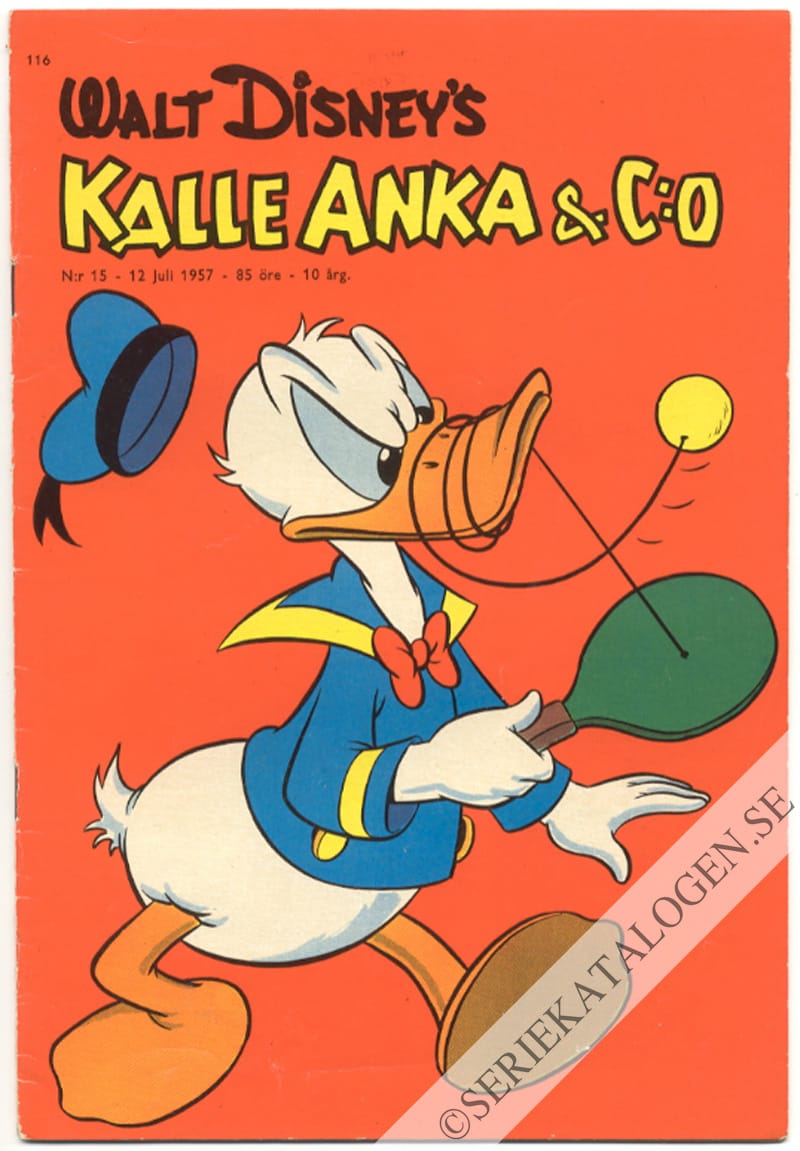 Framsida på Kalle Anka & C:o #15 (1957)