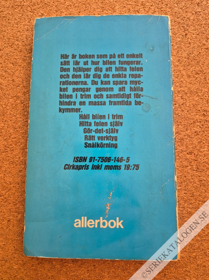 Baksida på Lär känna din bil (1982)