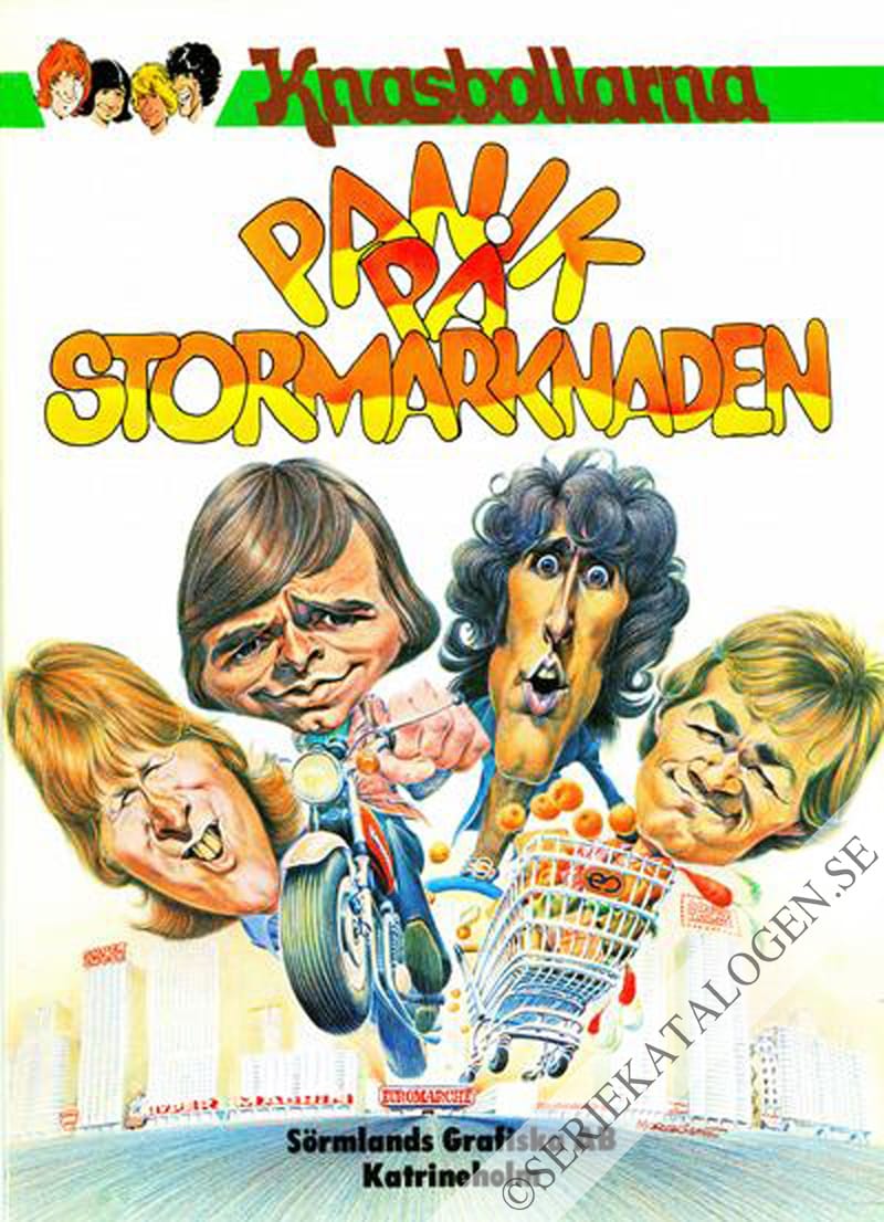 Framsida på Knasbollarna Panik på stormarknaden (1975)