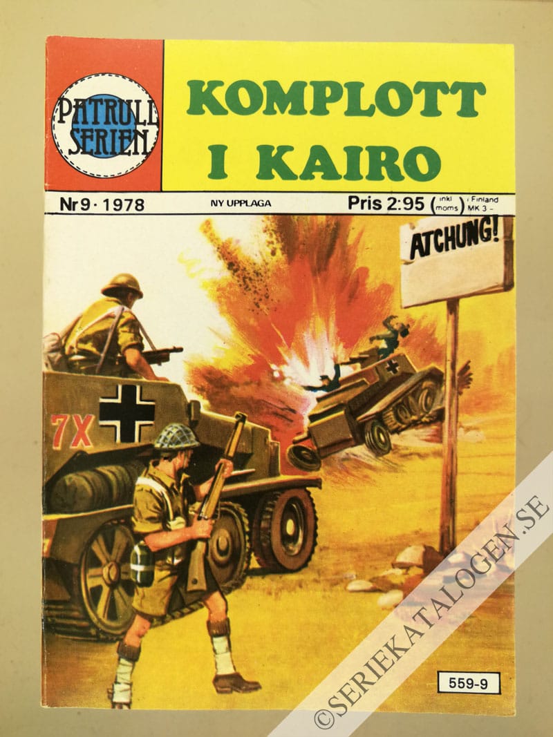 Framsida på Patrullserien Komplott i Kairo (1978)