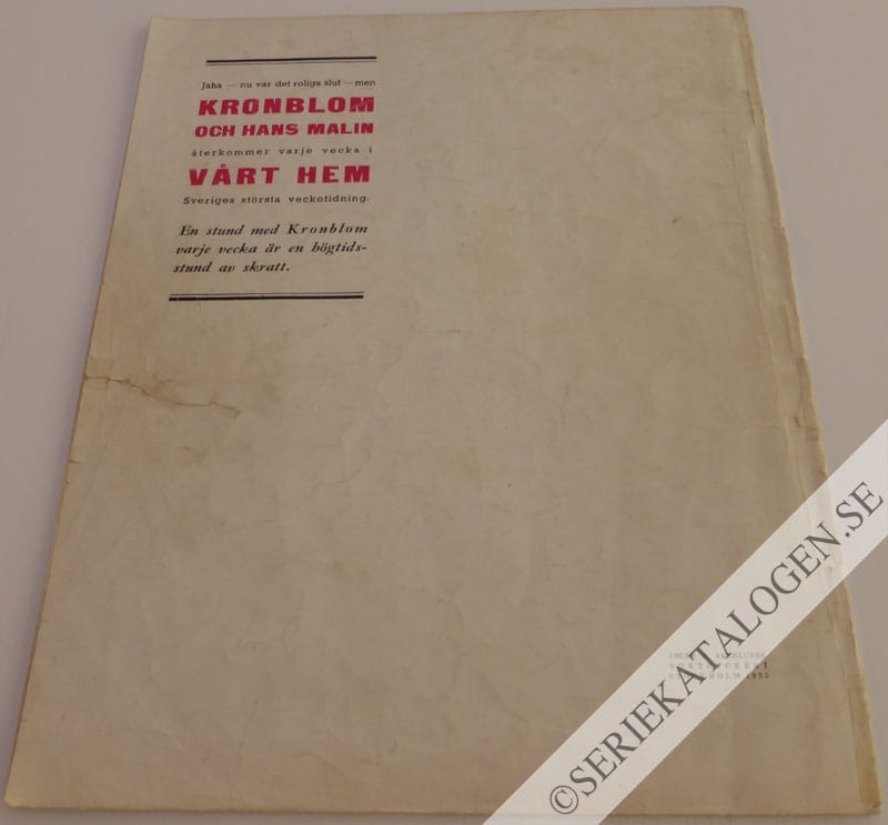 Baksida på Kronblom gör så gott han kan (1935)