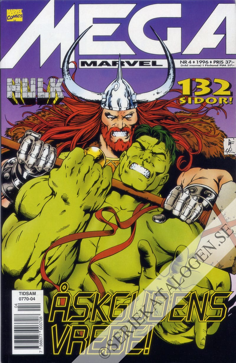 Framsida på Mega Marvel Hulk (1996)